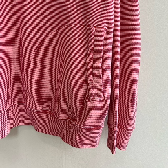 Bald Head Blues Men's Red and White Striped Quarter Zip Golf Pullover, sz XL - Picture 4 of 9